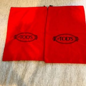 Tods felt shoe dust bags